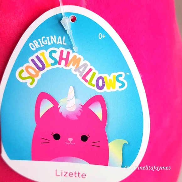🎁 GAVE AS RAFFLE PRIZE ✨️ LIZETTE 🦄 Pink Rainbow Caticorn 2021 Squishmallow - Picture 2 of 8